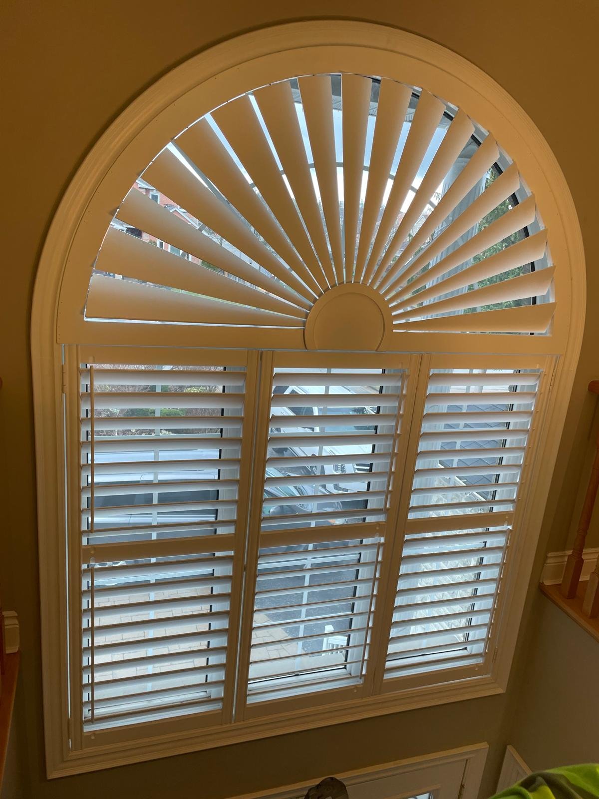 California plantation shutters with custom louvers